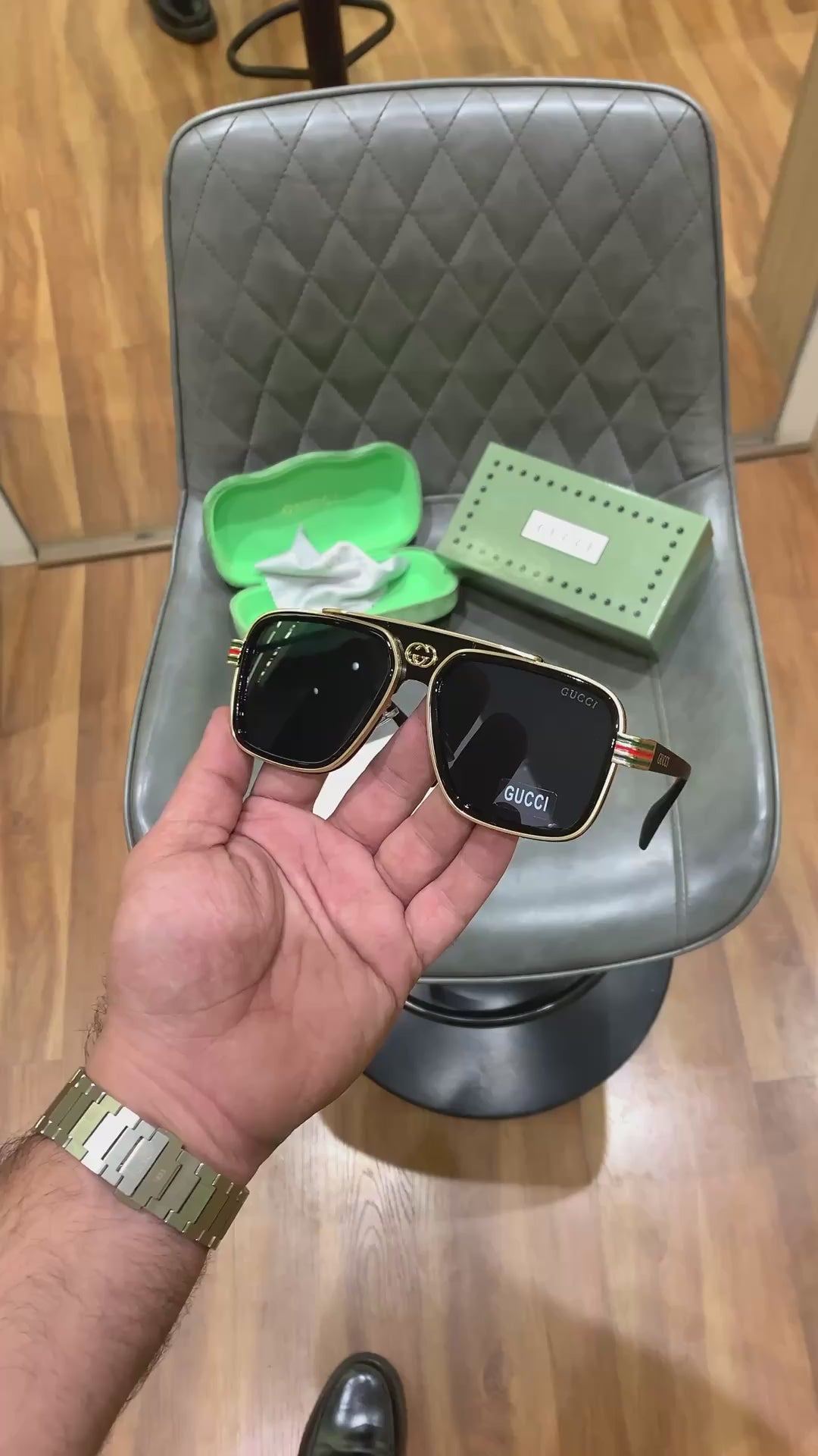 Gucci 1295 Gold Black