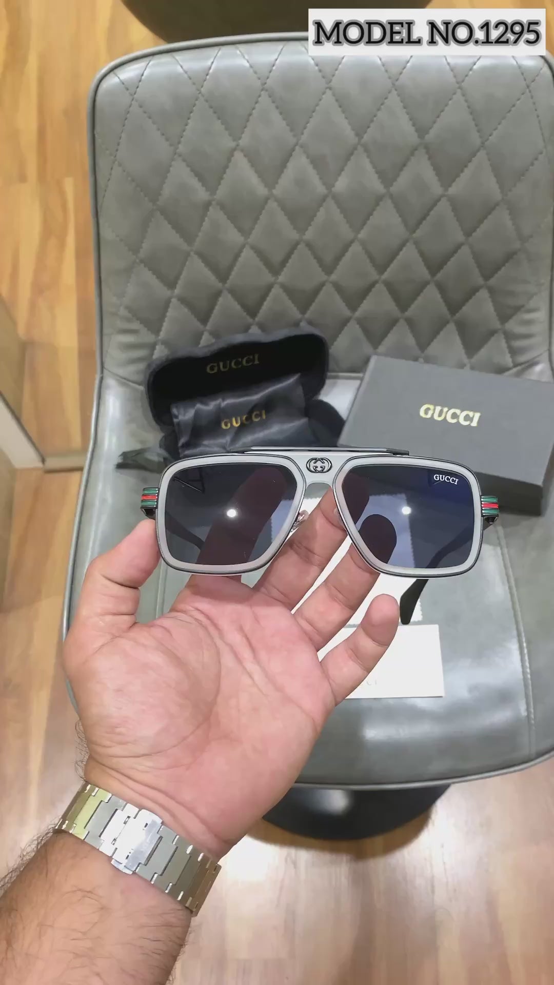 Gucci 1295 White Black