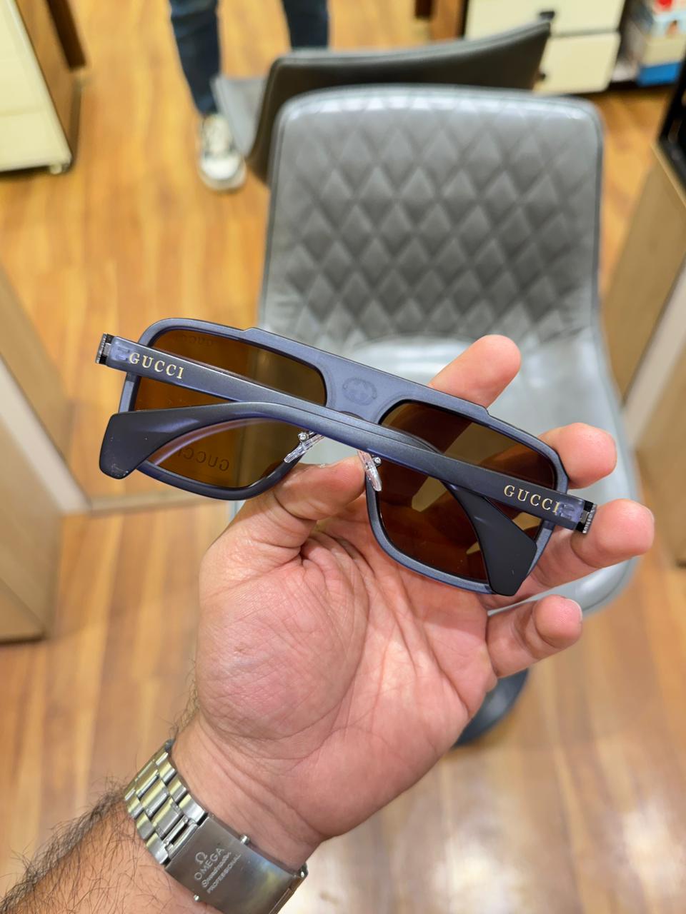 Gucci 1295 Blue Brown Premium Sunglass