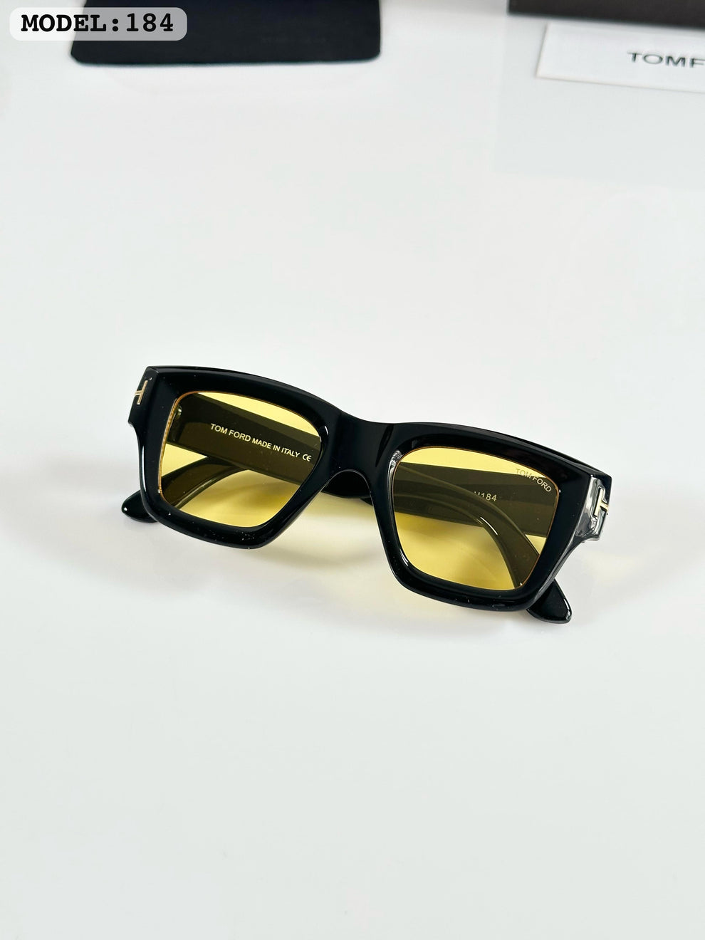 TOM FORD 184 BLACK/YELLOW SUNGLASS