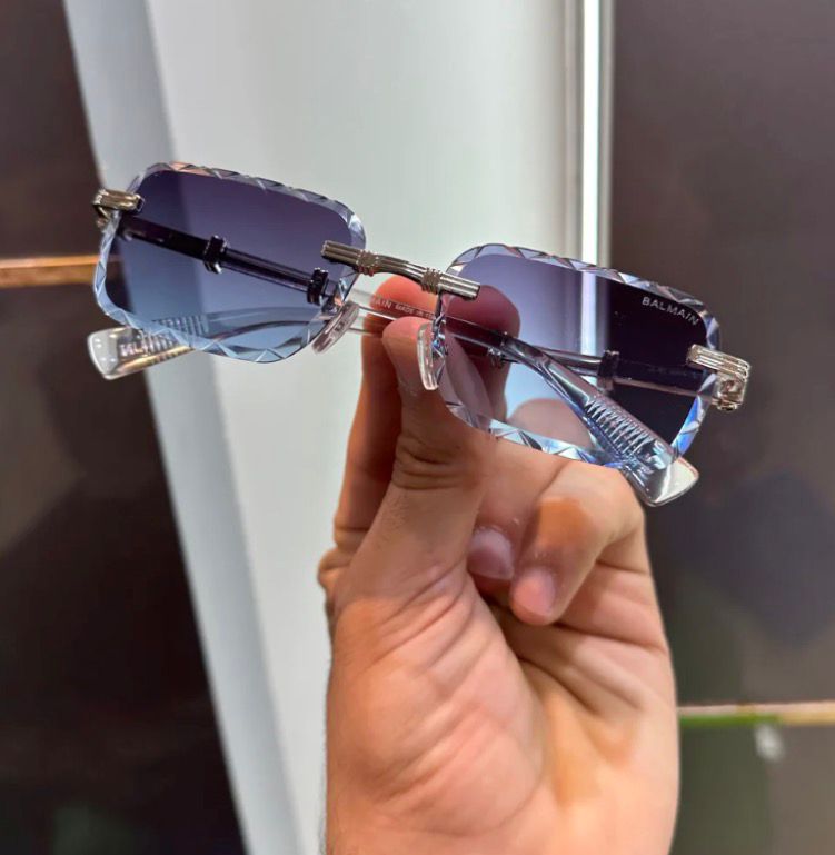Balmain Paris Blue Transparent Karan Aujla Edition Luxury Shades
