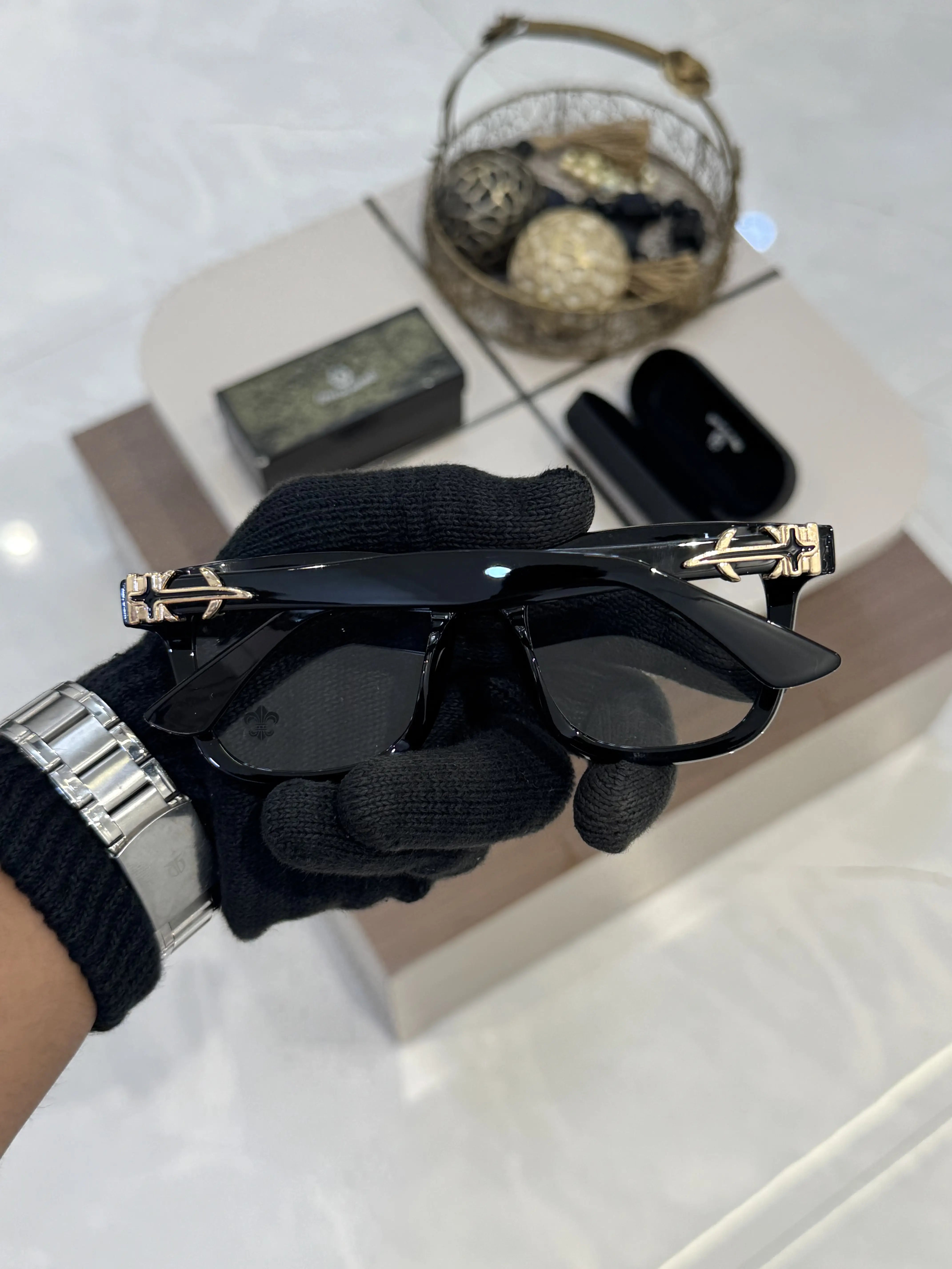 CHROME HEART 8298 GOLD BLACK FRAME