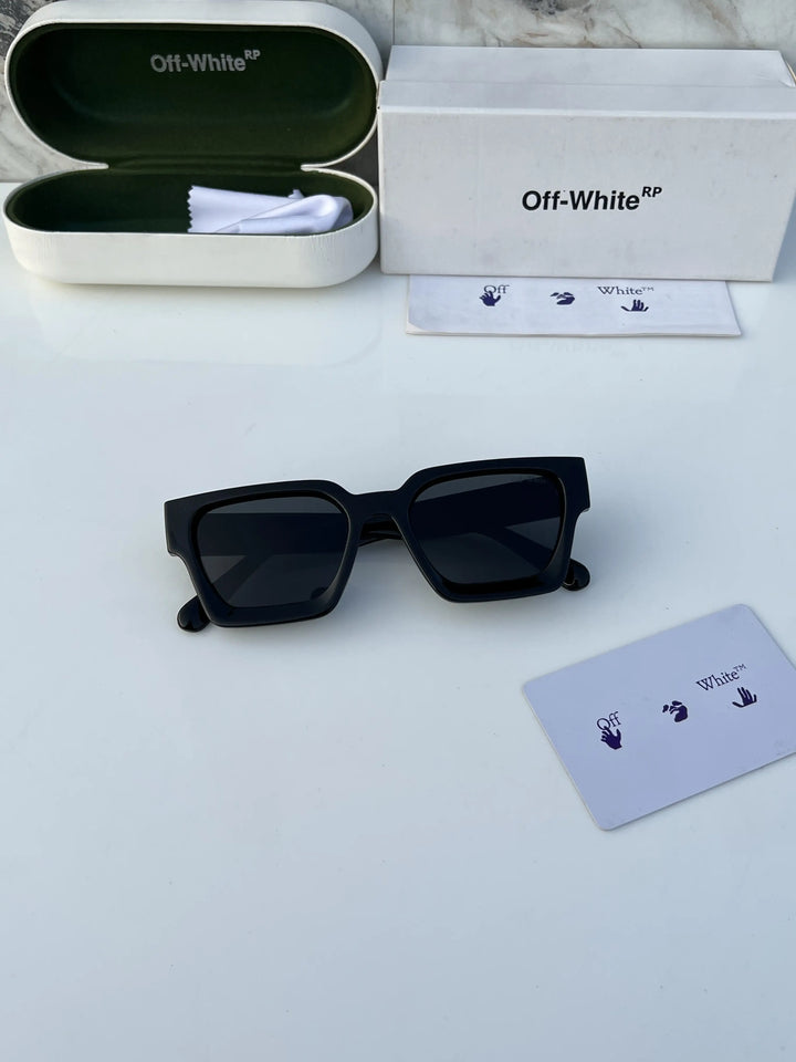 ALLU ARJUN OFF WHITE PREMIUM GLOSSY BLACK SUNGLASS