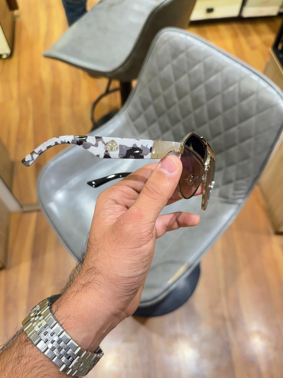 Maybach 72398 Silver Black Sunglass