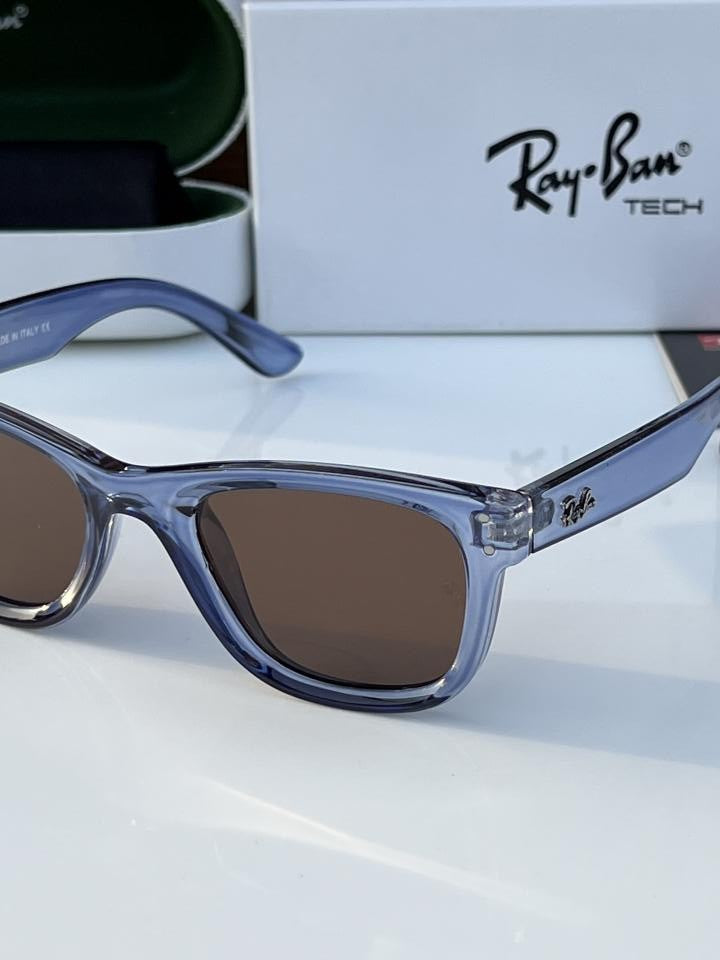 RAYBAN 0502 BLUE/BROWN TRANSPARENT SUNGLASS