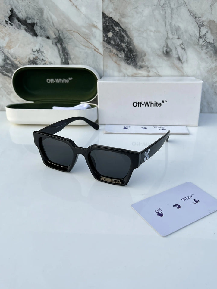ALLU ARJUN OFF WHITE PREMIUM GLOSSY BLACK SUNGLASS