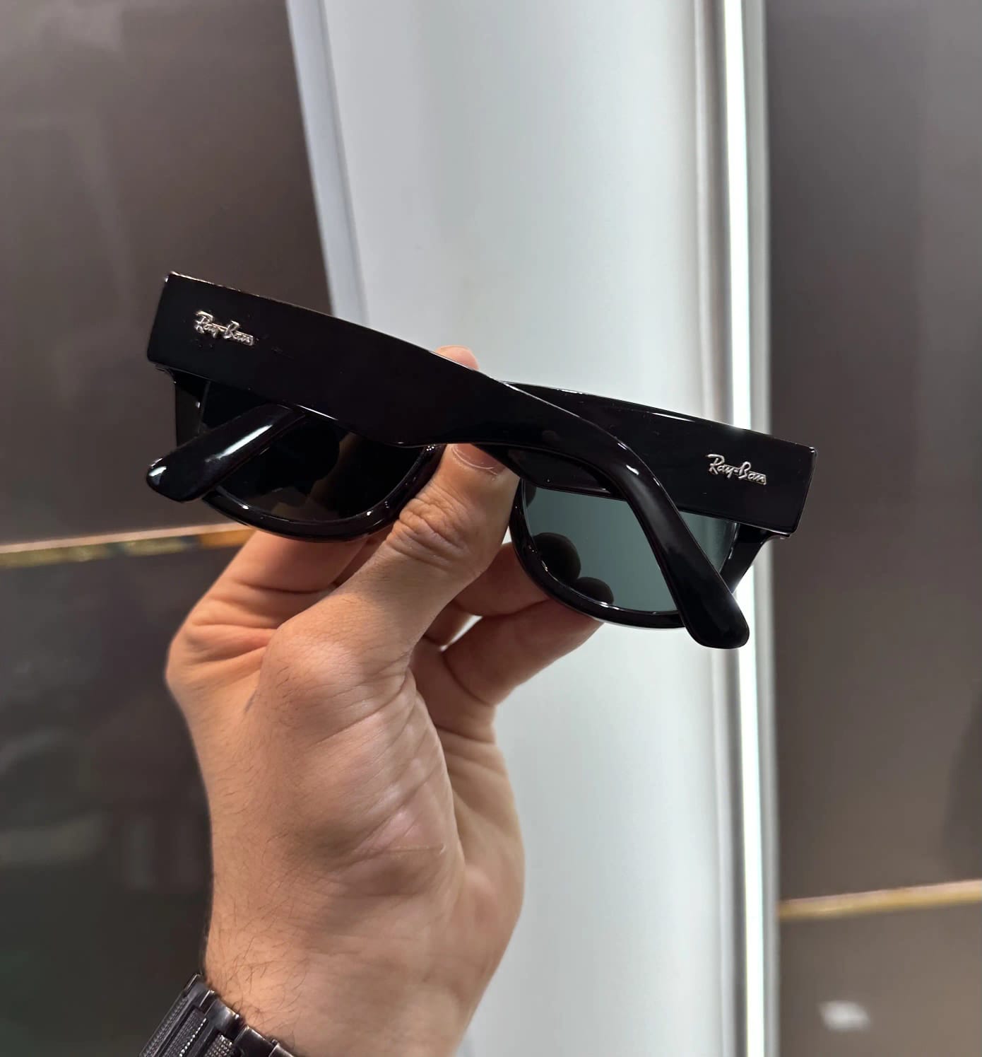 RB All Black Mega Wayfarer Premium Shades 840