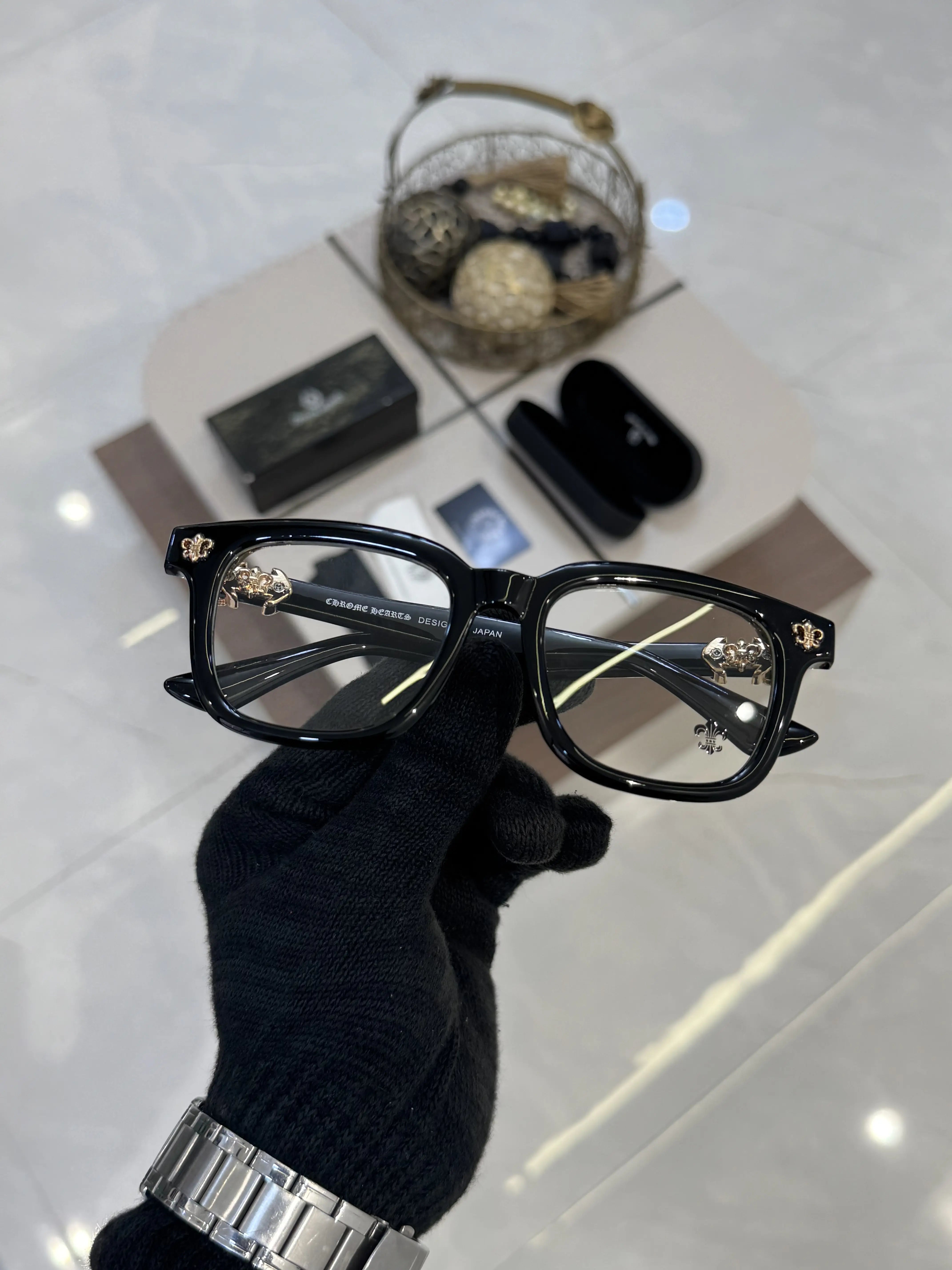CHROME HEART 8298 GOLD BLACK FRAME