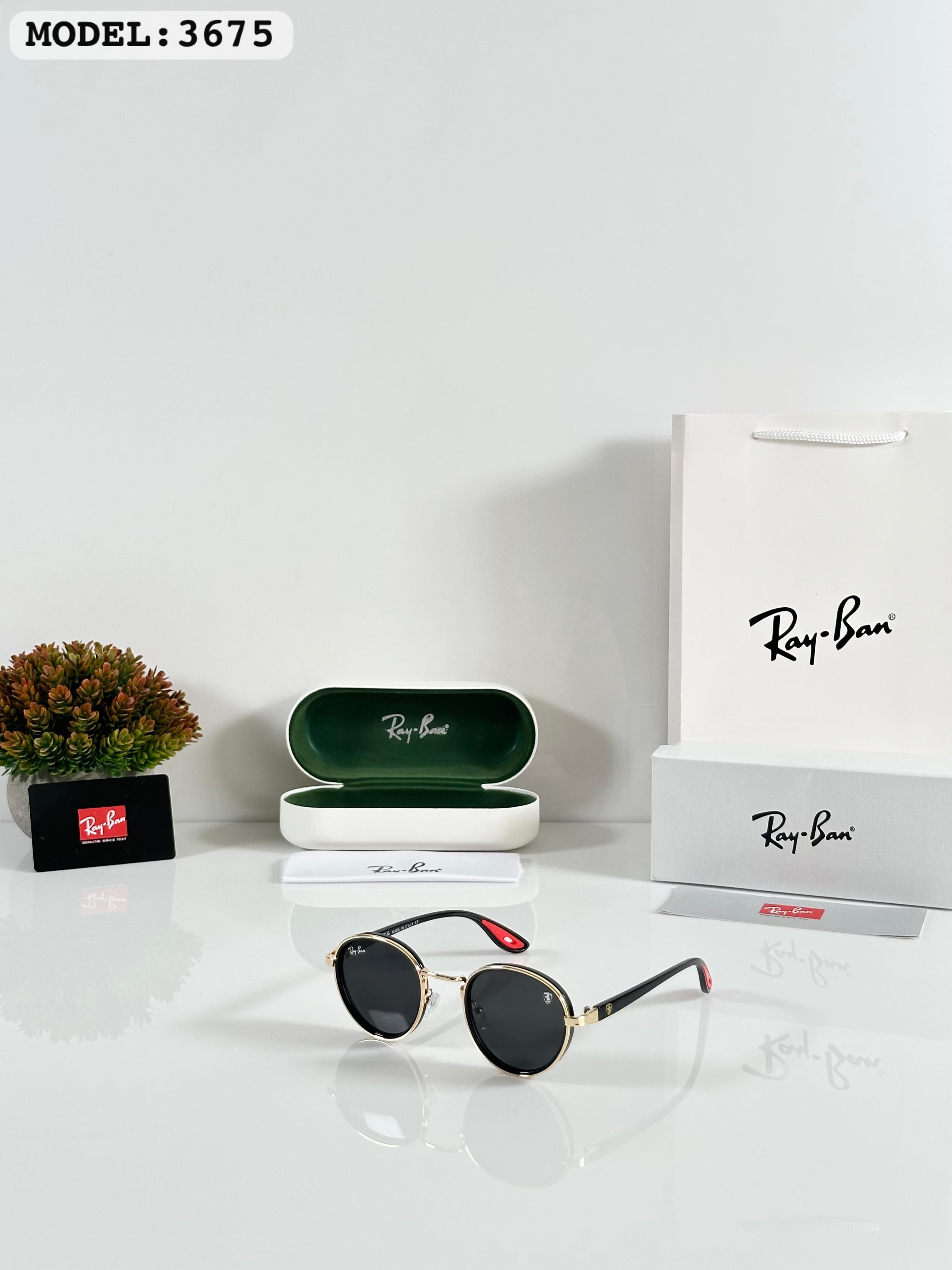 Rayban 3675 Gold Black Sunglass