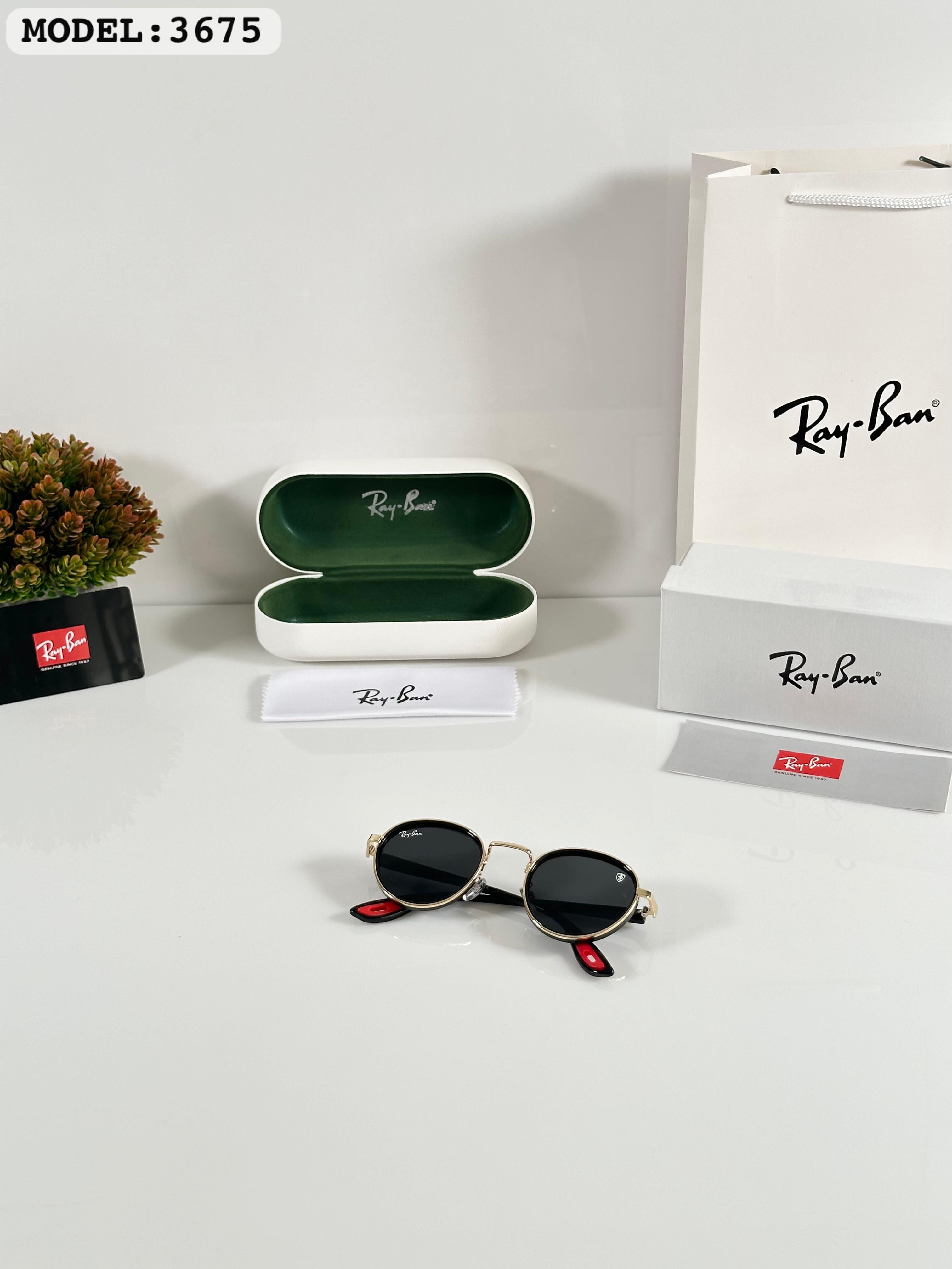 Rayban 3675 Gold Black Sunglass