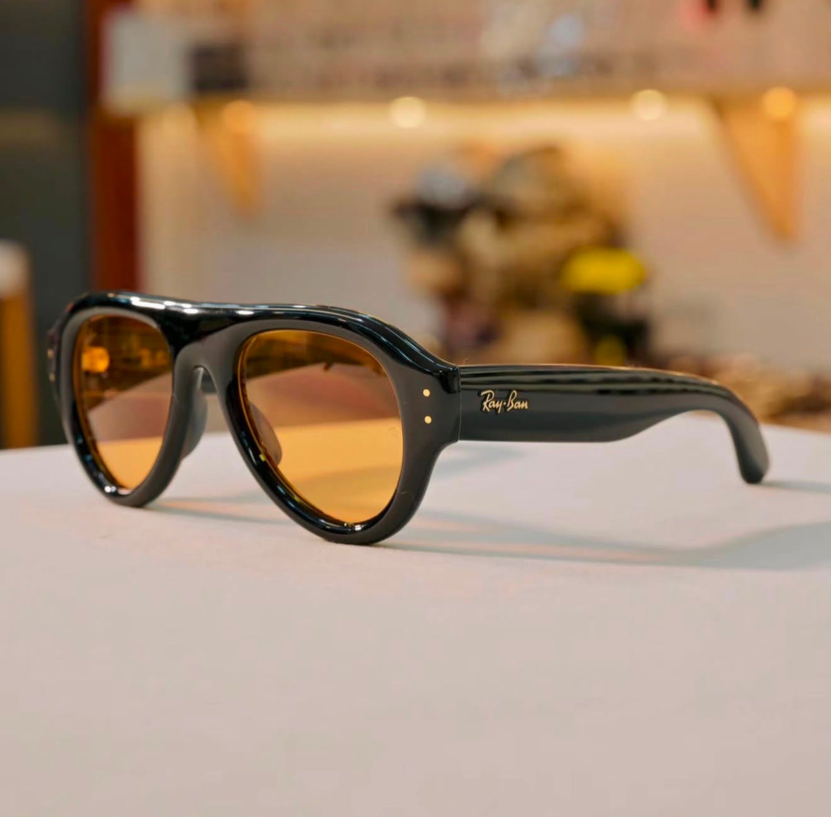 RB Puffer Aviator Black Yellow