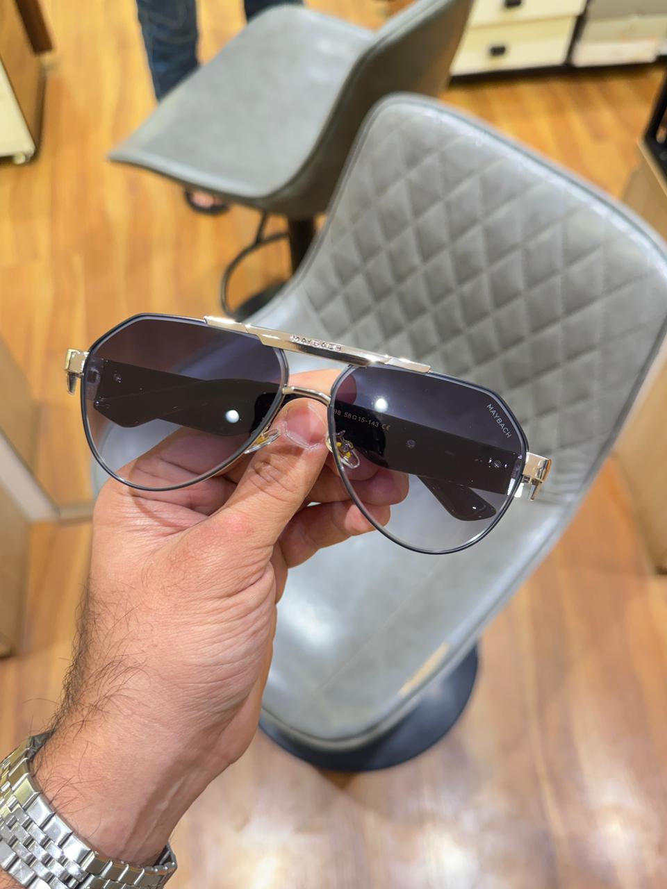 Maybach 72398 Silver Black Sunglass
