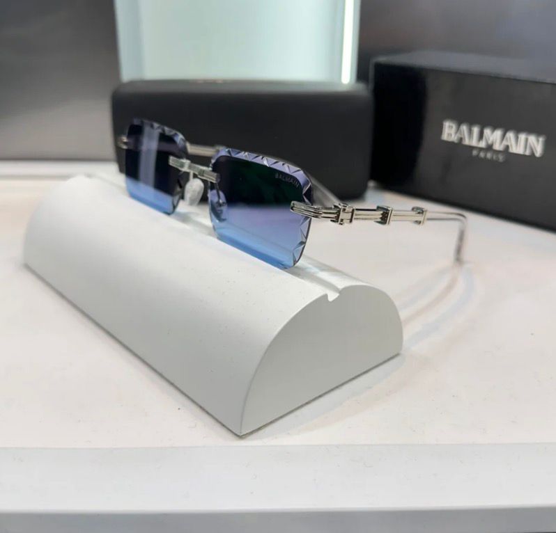 Balmain Paris Blue Transparent Karan Aujla Edition Luxury Shades