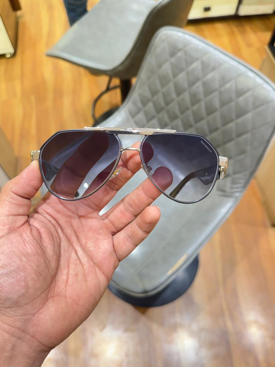 Maybach 72398 Silver Black Sunglass