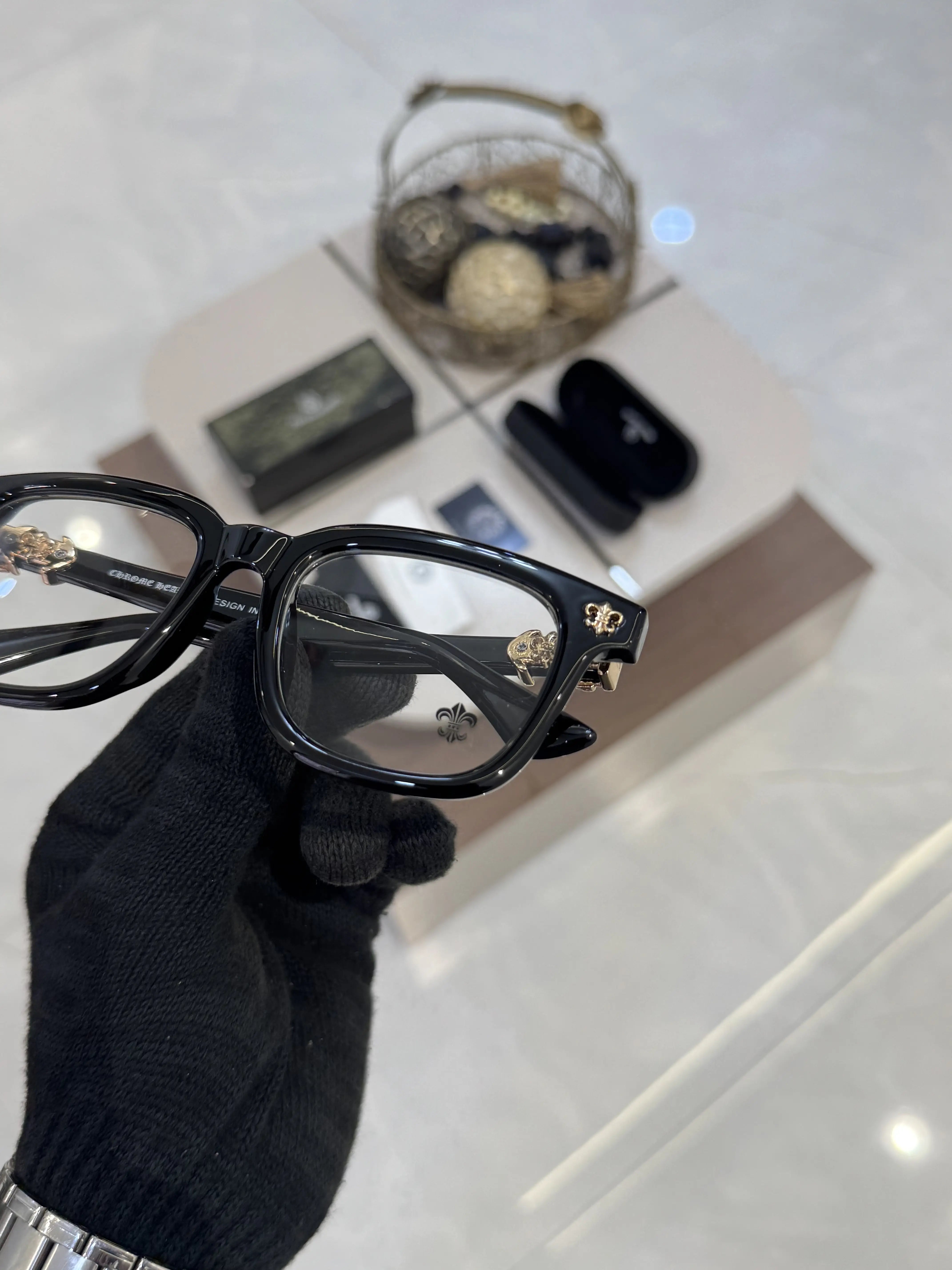 CHROME HEART 8298 GOLD BLACK FRAME