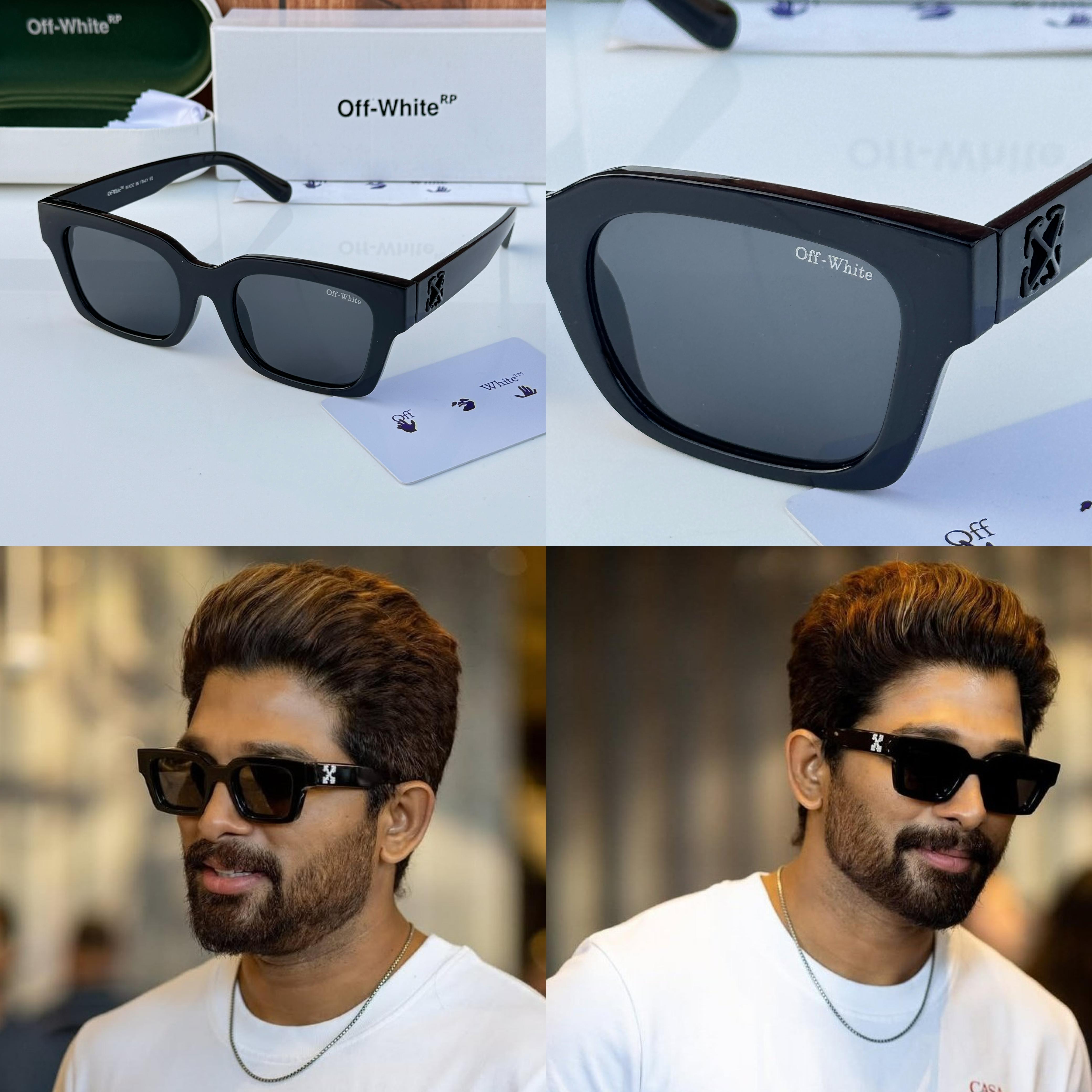 ALLU ARJUN OFF WHITE BLACK SUNGLASS