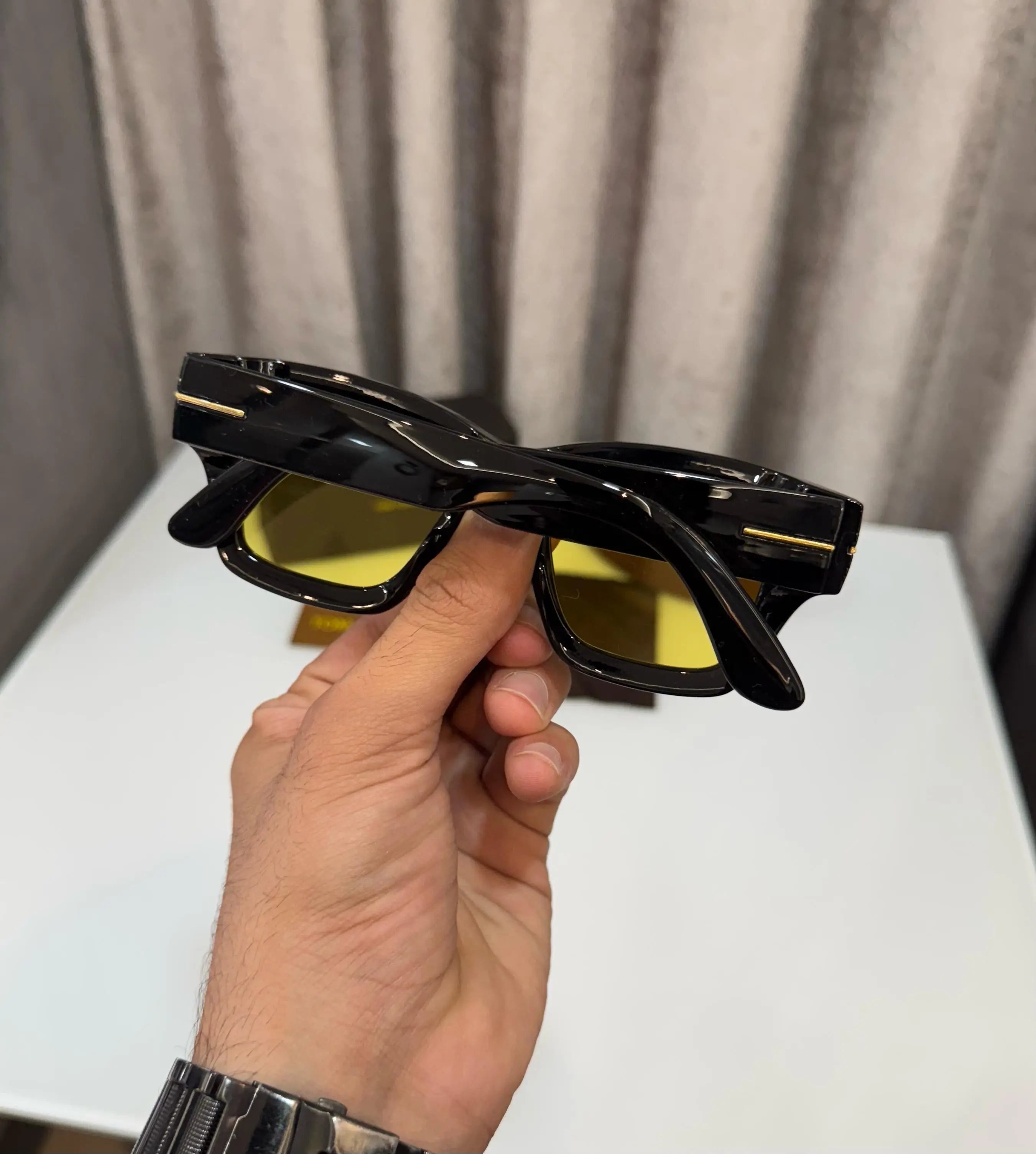 TOMFORD 184 BLACK/YELLOW SUNGLASS