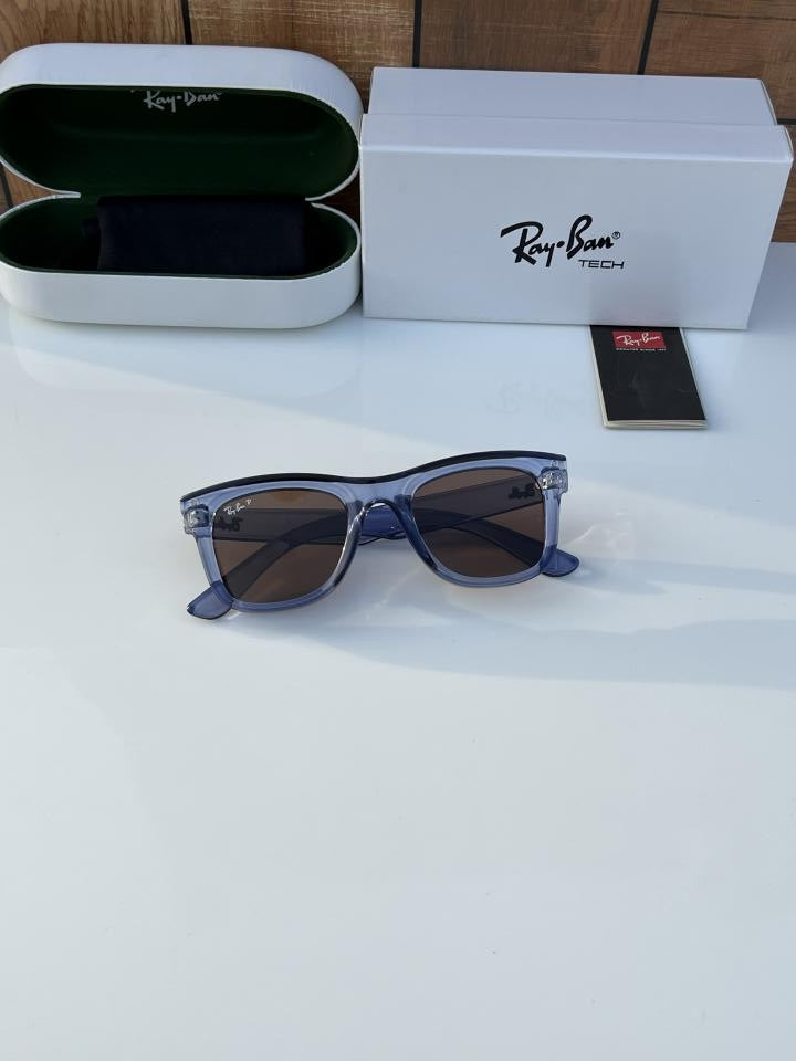 RAYBAN 0502 BLUE/BROWN TRANSPARENT SUNGLASS