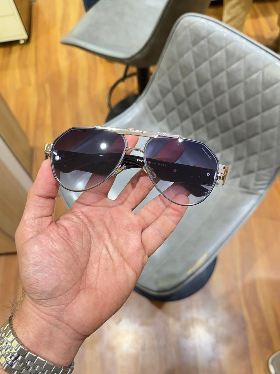 Maybach 72398 Silver Black Sunglass