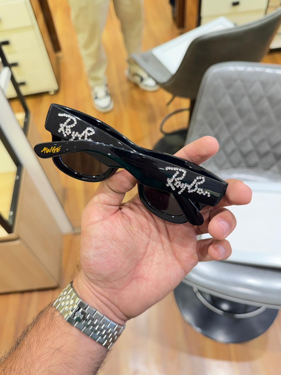 Rayban 4940 Mega Wayfarer Black Crystal.
