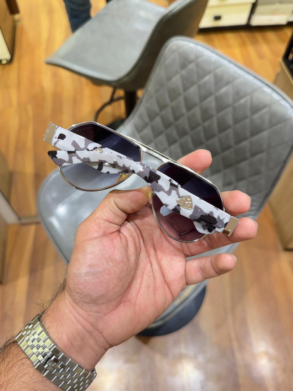 Maybach 72398 Silver Black Sunglass