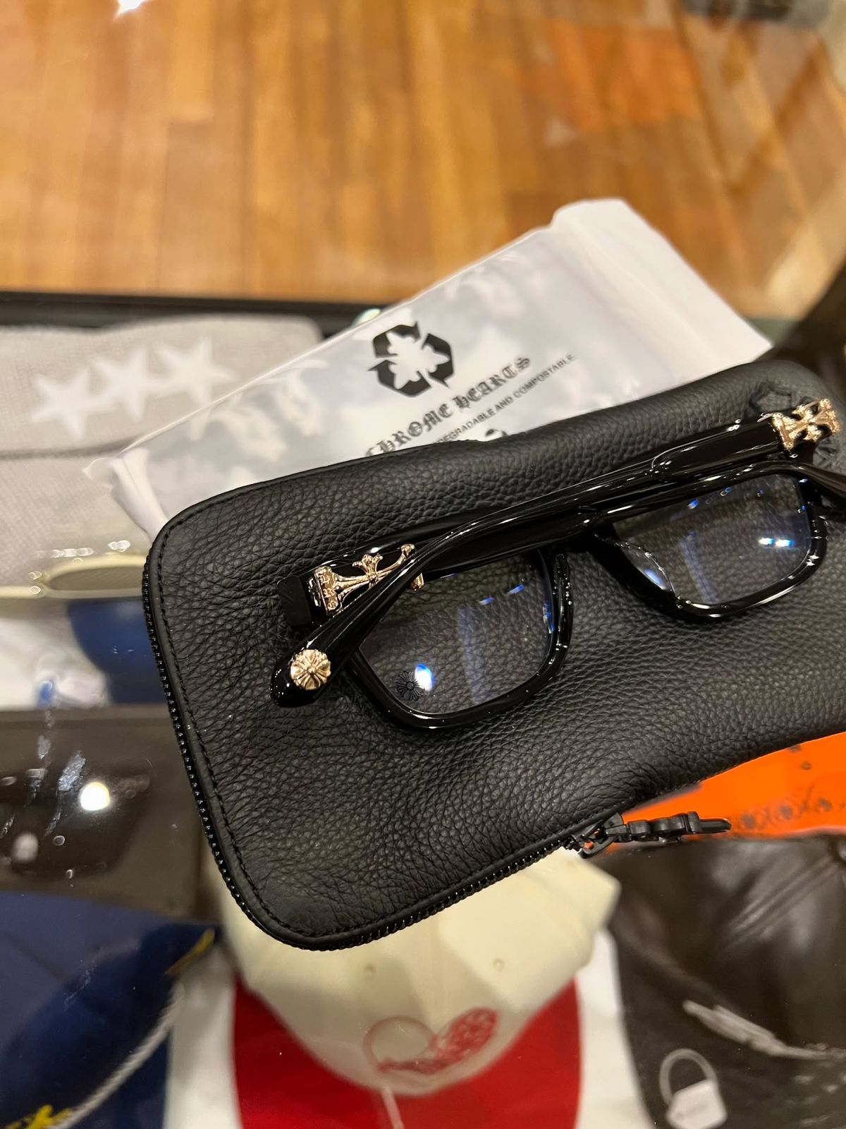 CHROME HEART 8298 GOLD BLACK FRAME