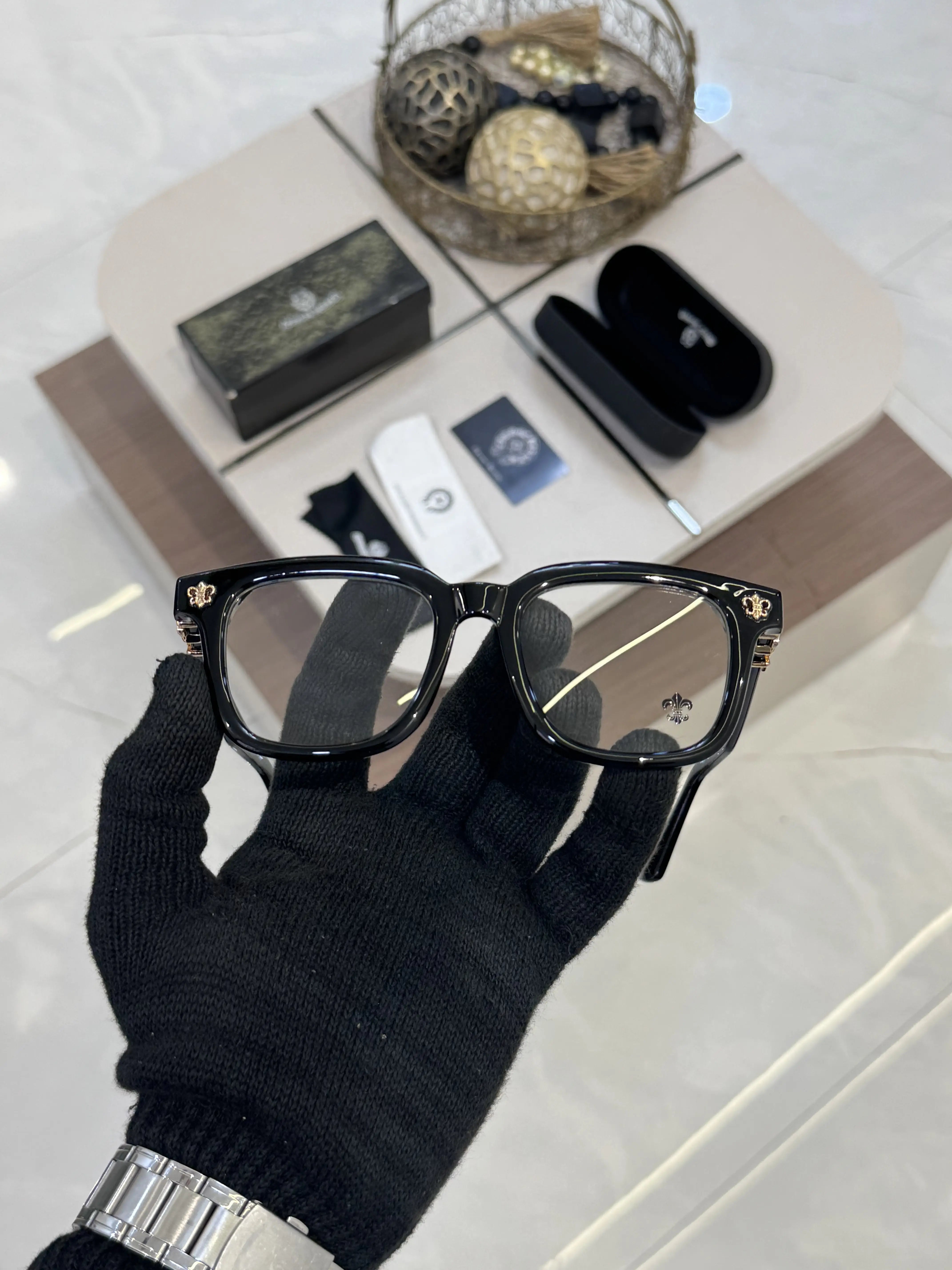 CHROME HEART 8298 GOLD BLACK FRAME