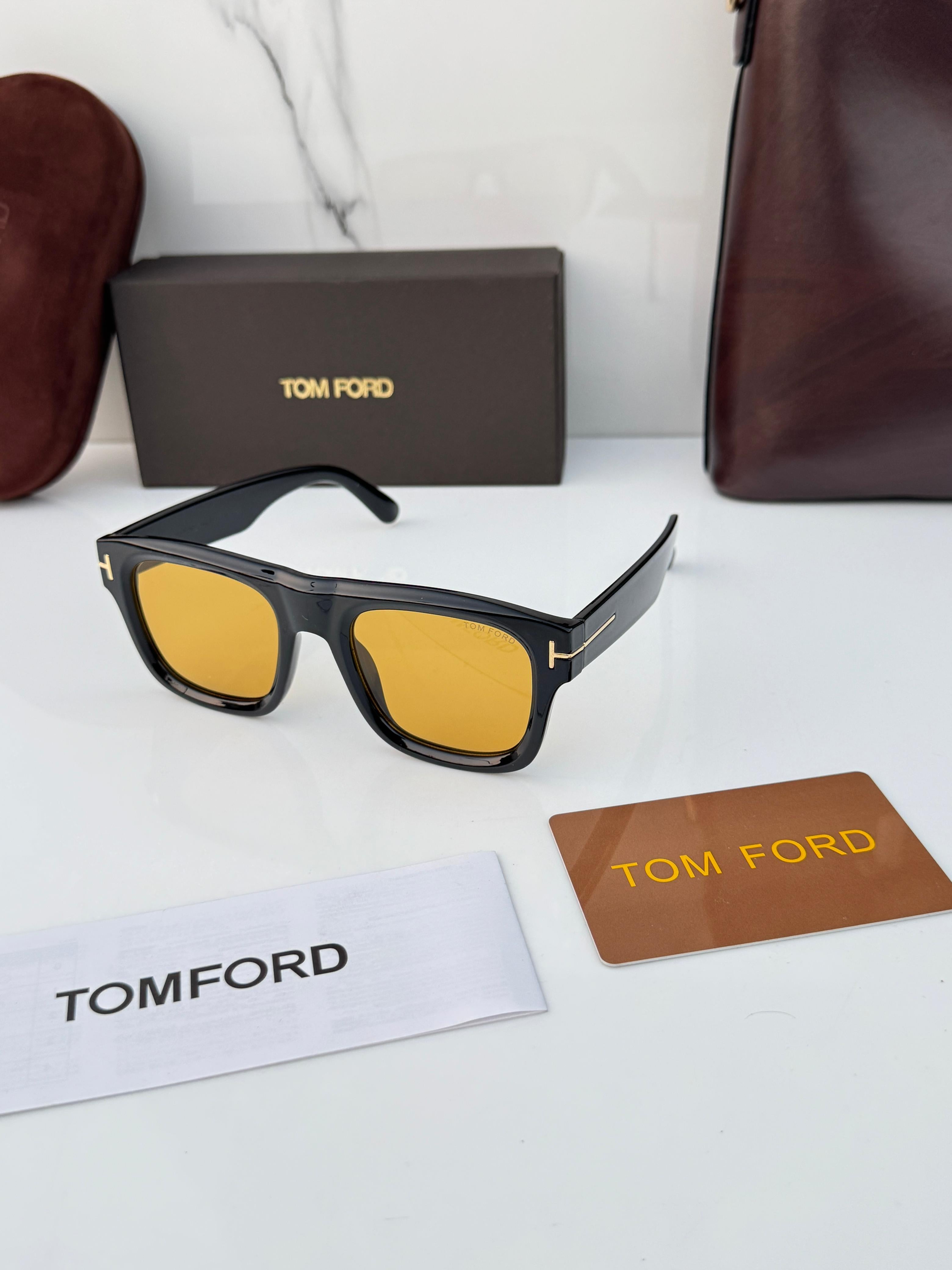 TOM FORD 259 BLACK/YELLOW SUNGLASS